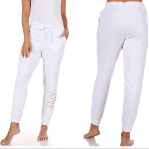 Rae Dunn Bride Wedding White Jogger Lounge M